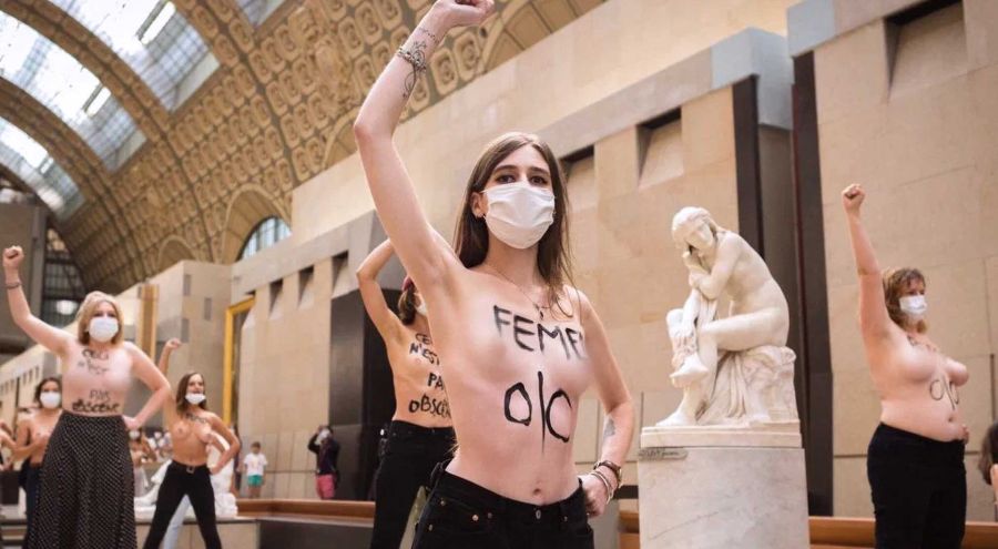 Así fue la protesta organizada por la agrupación feminista Femen