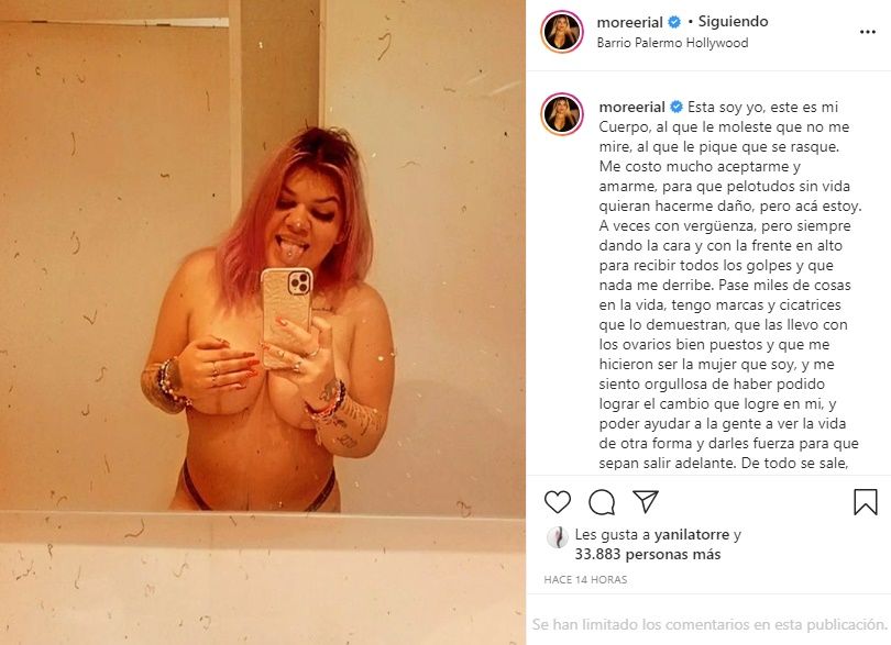Morena Rial se desnudó: 