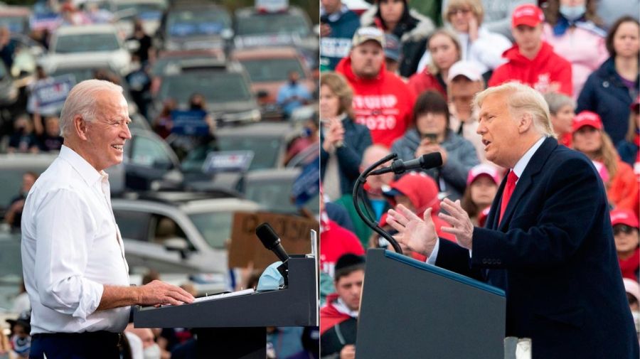 Donald Trump y Joe Biden, la lucha por la Casa Blanca en Estados Unidos.