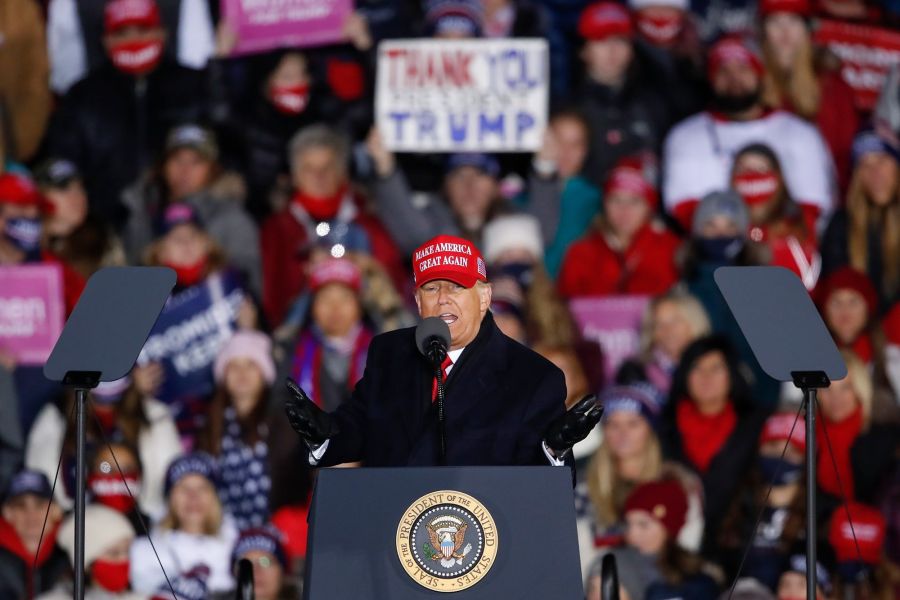 Donald Trump Ends Presidential Campaign With Two Rallies In Michigan