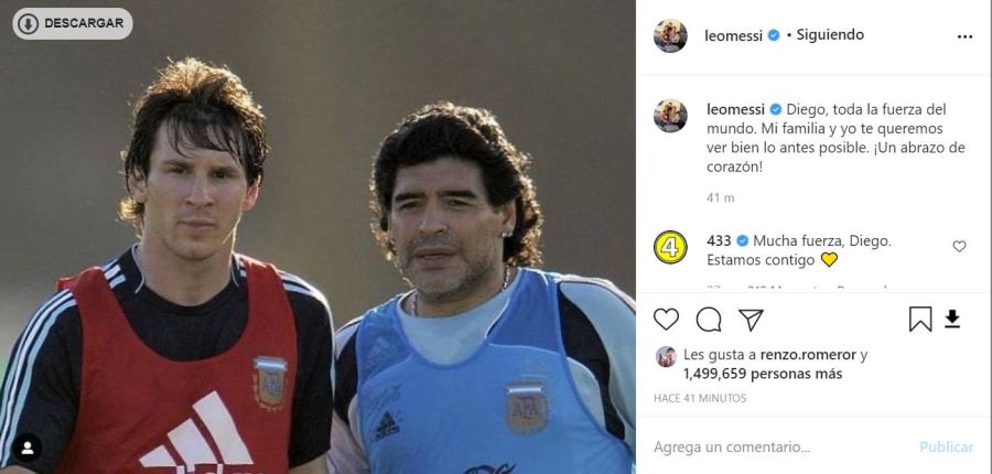 Leo Messi preocupado por Maradona: 