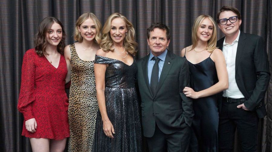 Michael J Fox y su familia