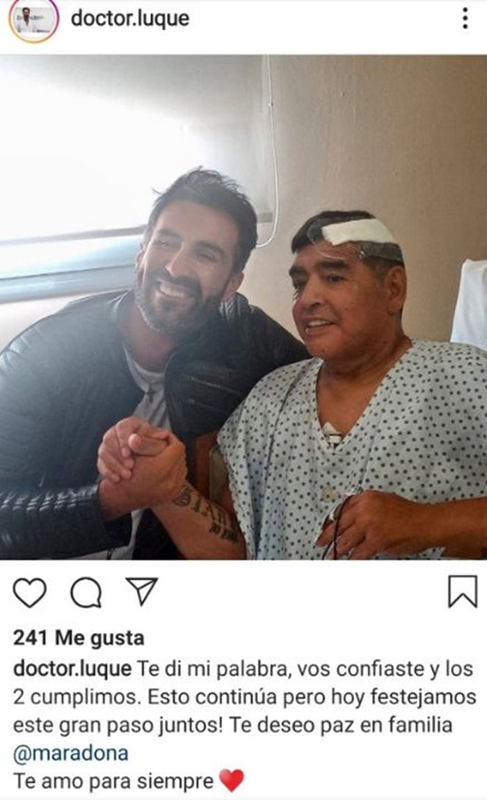 El enojo de Dalma Maradona por la foto que publicó el médico de Diego: 