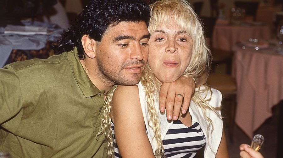 Diego Maradona con Claudia Villafañe.