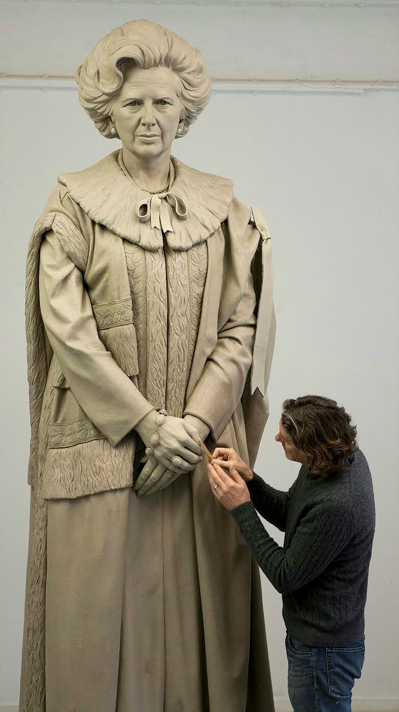 La estatua de Margaret Thatcher de la polémica.