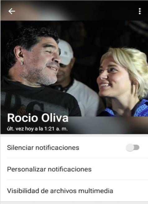 El inédito homenaje de Rocío Oliva a Diego Maradona en WhatsApp 