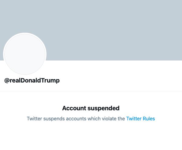 Twitter cerró la cuenta de Trump.