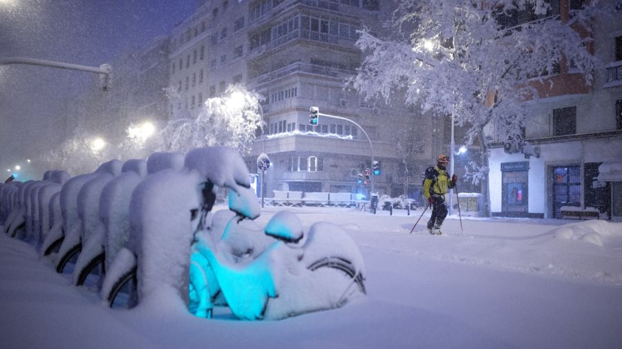 Madrid amaneció el 9 de enero tapado por la nieve.