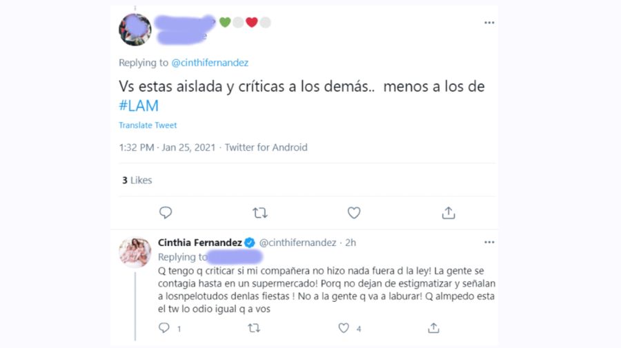 Cinthia Fernández tuit 
