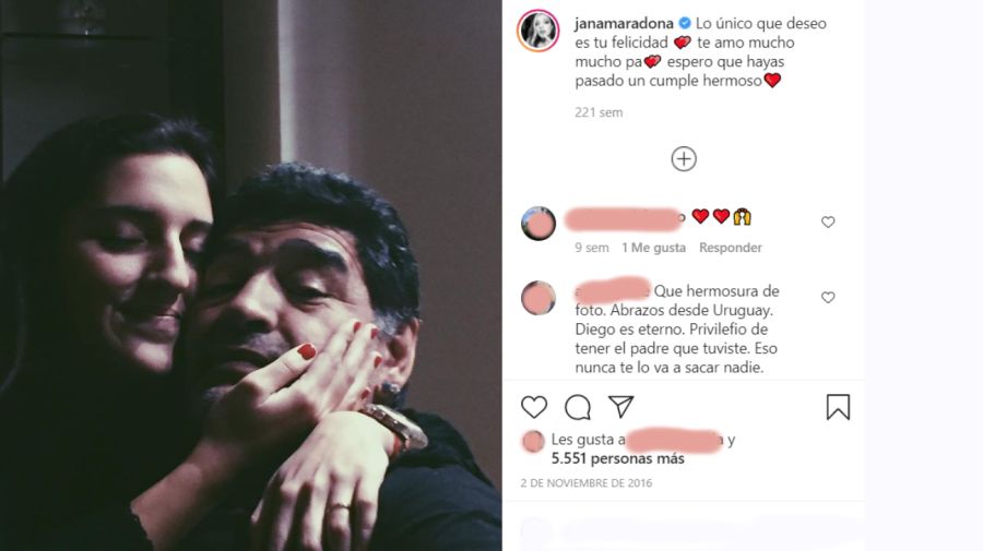 Jana Maradona y Diego Maradona 