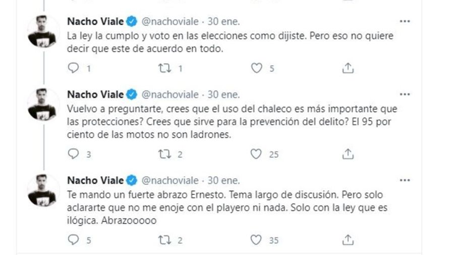 Nacho Viale respuesta Ernesto Arriaga