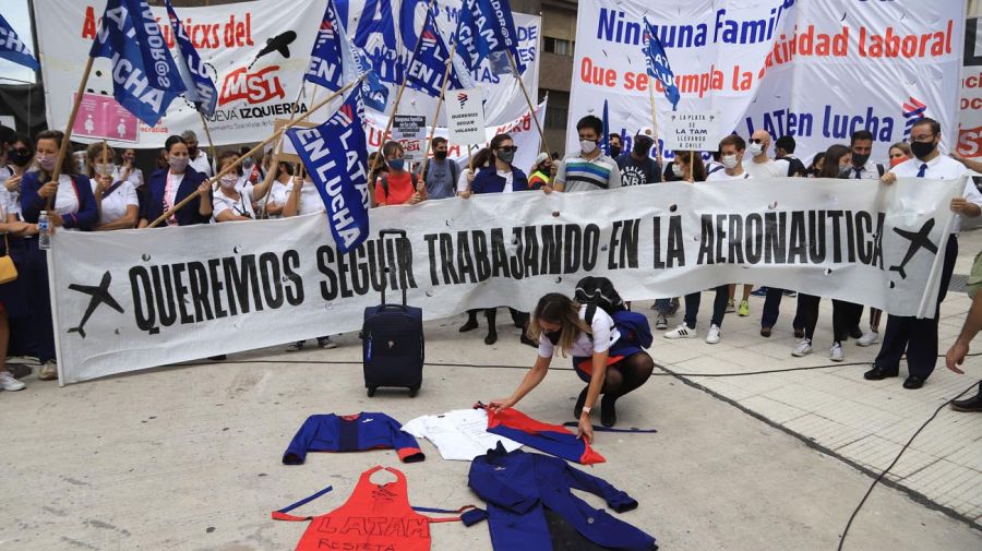 Protestas en el centro porteño 20210211