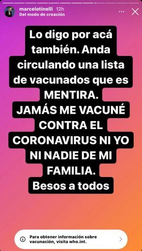 La reacción de Marcelo Tinelli luego de que dijeran que se vacunó contra el Coronavirus