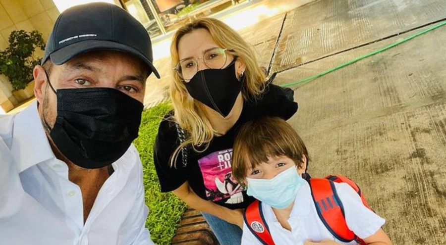 La emoción de Marcelo Tinelli y Guillermina Valdés al llevar a su hijo al colegio