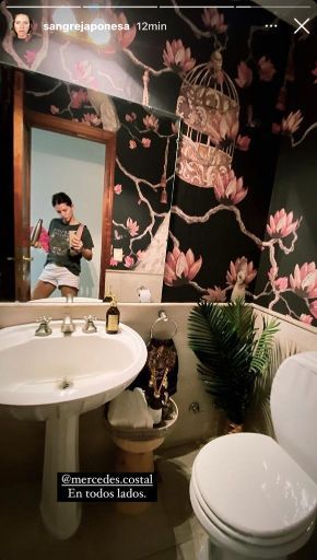 Así es el toilette chic de la residencia de la China Suárez y Benjamín Vicuña