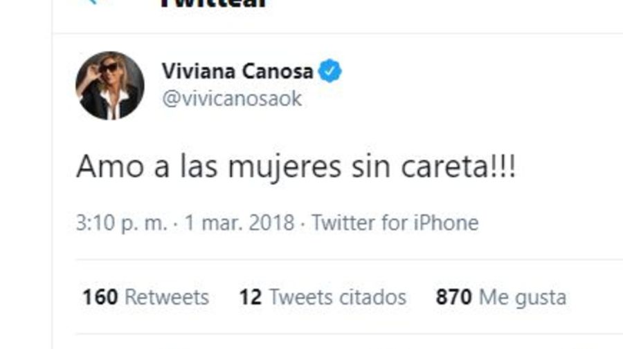 Tuit Viviana Canosa 2018