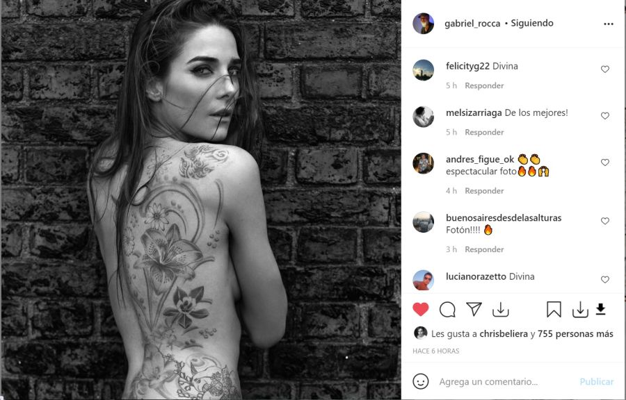 En topless y tatuaje: se filtró una sensual foto de Juana Viale