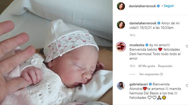 Daniela Herrero fue mamá: conocé el particular nombre que eligió para su hija 