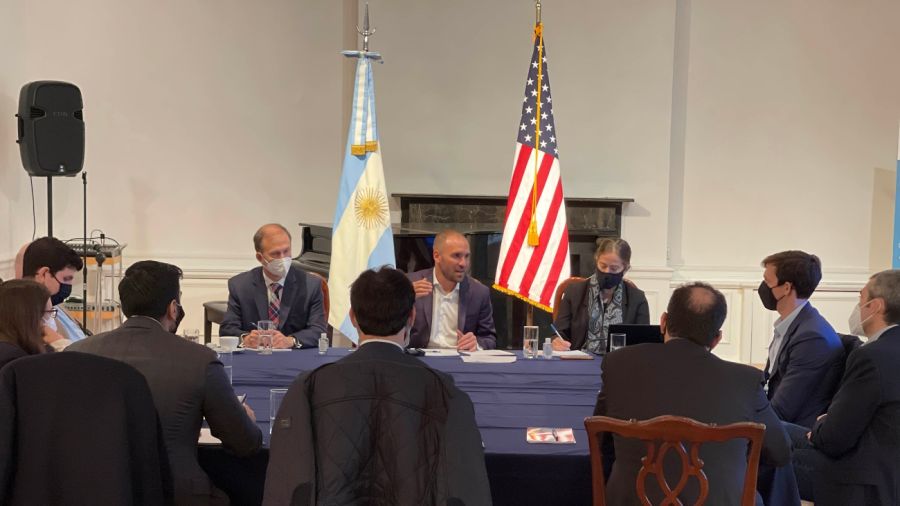 Martín Guzmán en Nueva York. La reunión fue calificada como productiva.