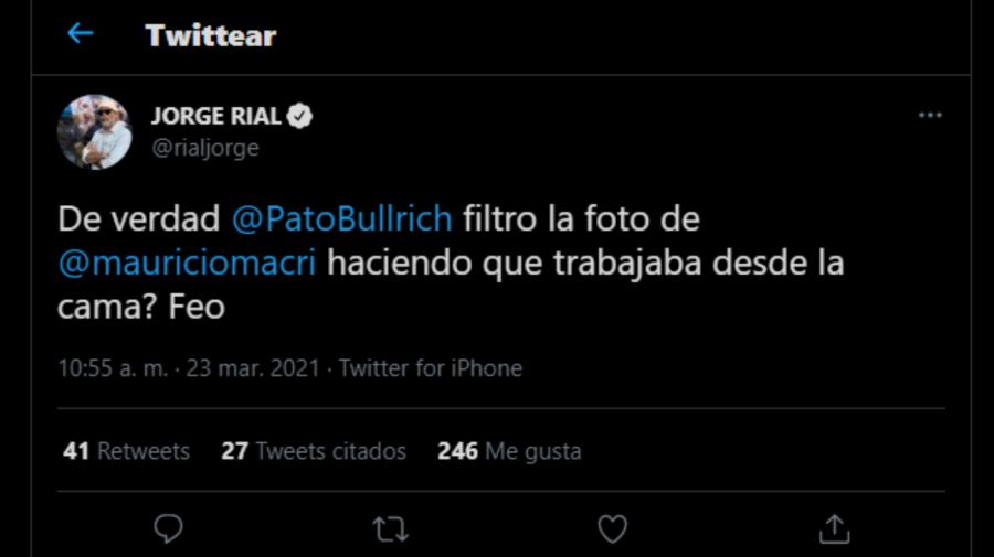 ¿Traición? Rial contó quien filtró la foto de Macri en la cama y hace estallar la interna en Juntos por el Cambio ¿Fue Bullrich?