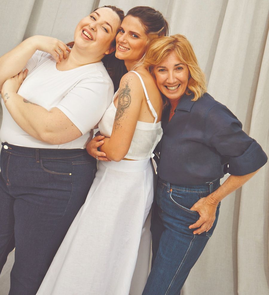 De izquierda a derecha, Brenda Mato, modelo y activista por la diversidad corporal; Victoria Viel, emprendedora solidaria, y Camila Levato, ilustradora y escritora.