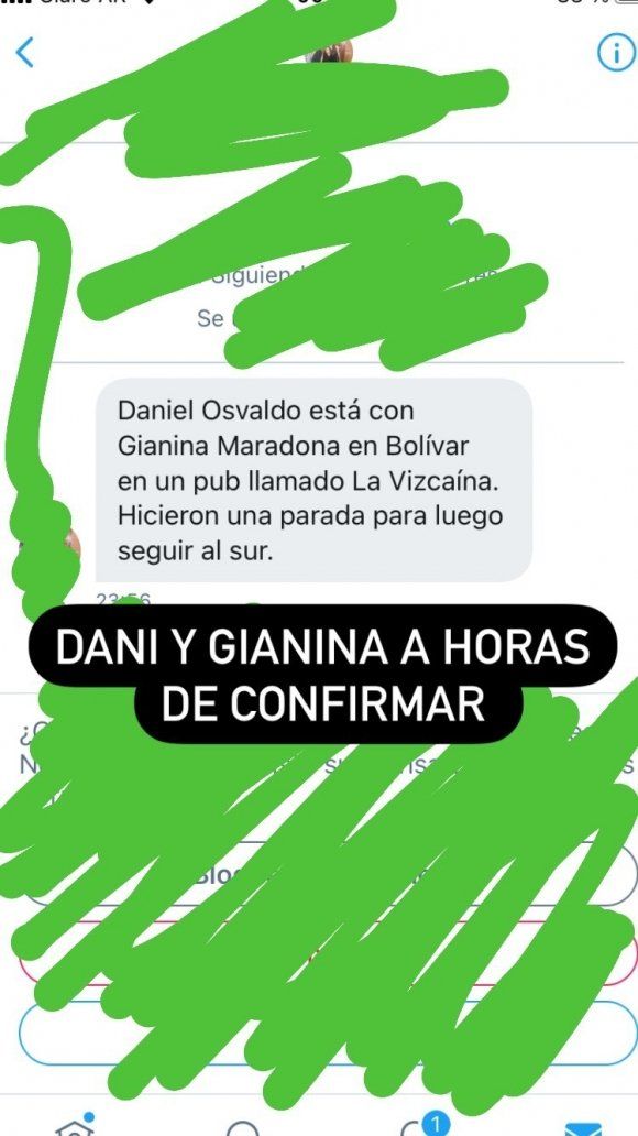 Daniel Osvaldo y Gianinna Maradona estarían juntos en Bolivar: las pruebas