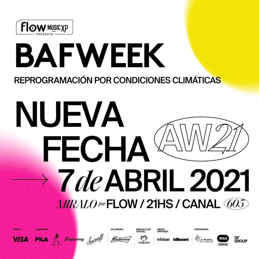 BAFWEEK cambia de fecha: se hará el próximo 7 de abril