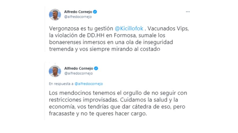Kiciloff Cornejo Twitter