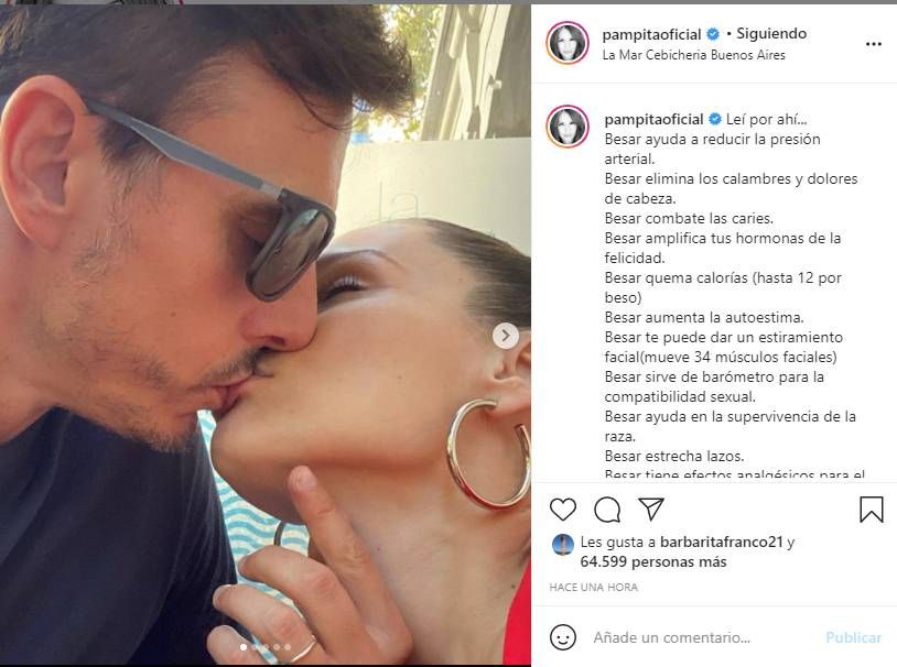 Pampita compartió una foto con Roberto García Moritán: 