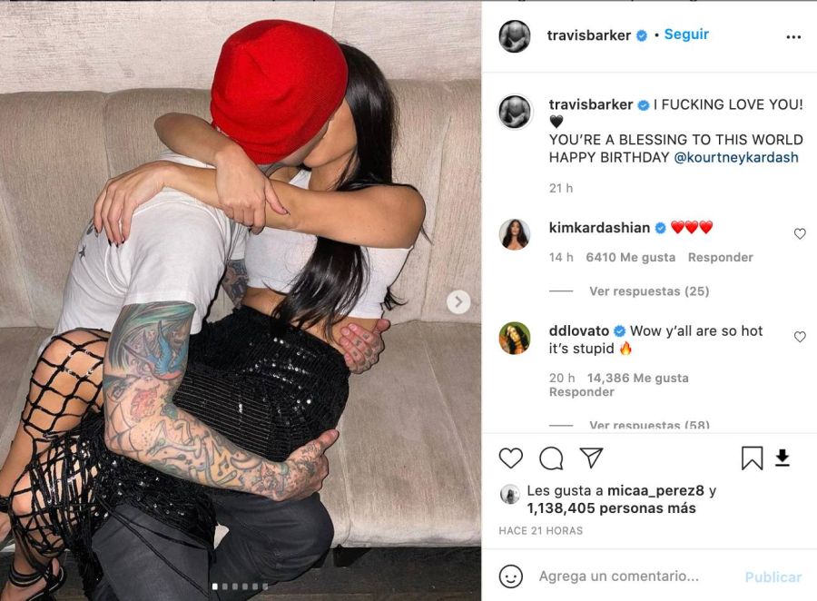Subido de tono: filtran un video de Kourtney Kardashian con su novio, Travis Barker