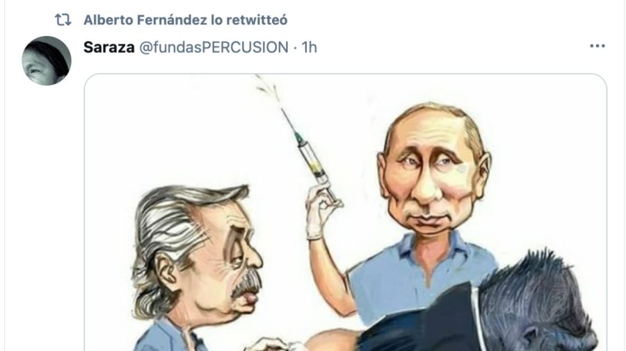 Alberto Fernández caricatura Putin gorila g_20210421