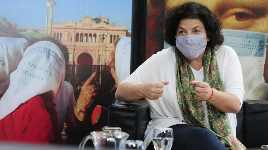 La ministra Carla Vizzotti, en la entrevista con Jorge Fontevecchia.