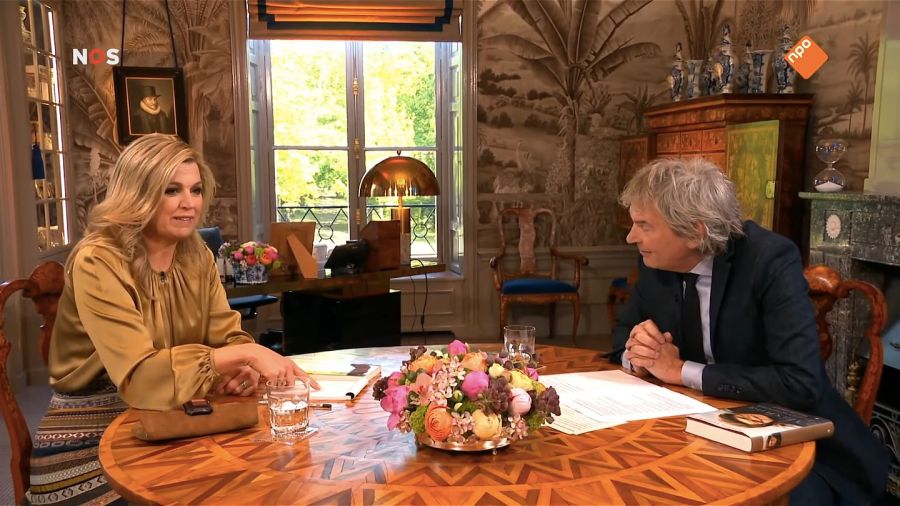 Reina Máxima de Holanda, durante la entrevista.