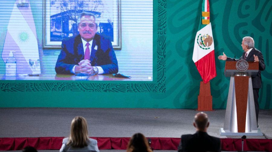 Alberto Fernández en videoconferencia conjunta con su par de México, Andrés Manuel López Obrador