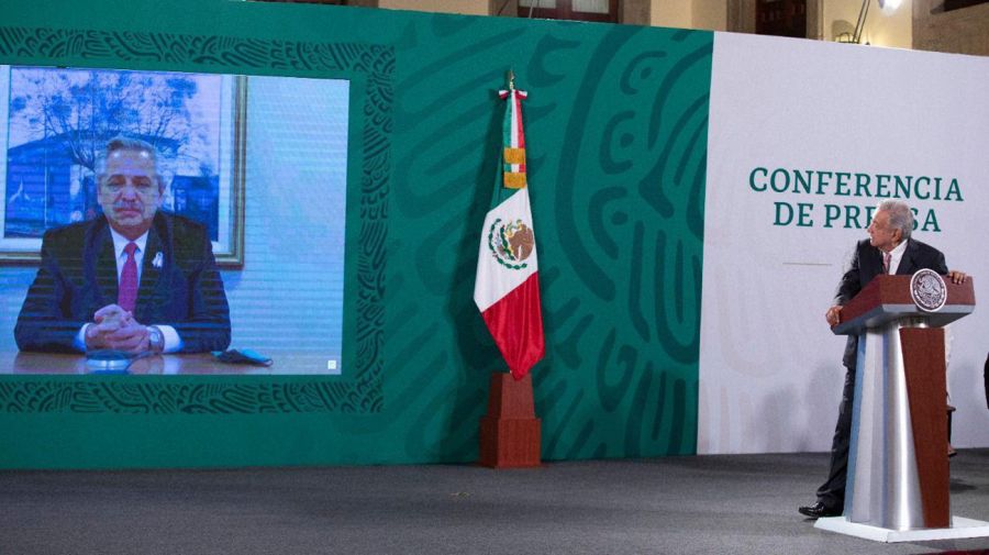 Alberto Fernández en videoconferencia conjunta con su par de México, Andrés Manuel López Obrador