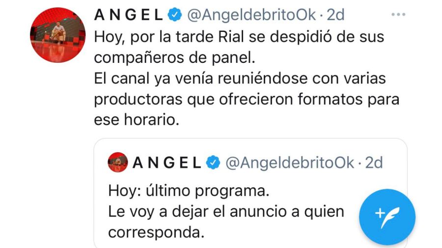 Tweet Ángel De Brito 0531