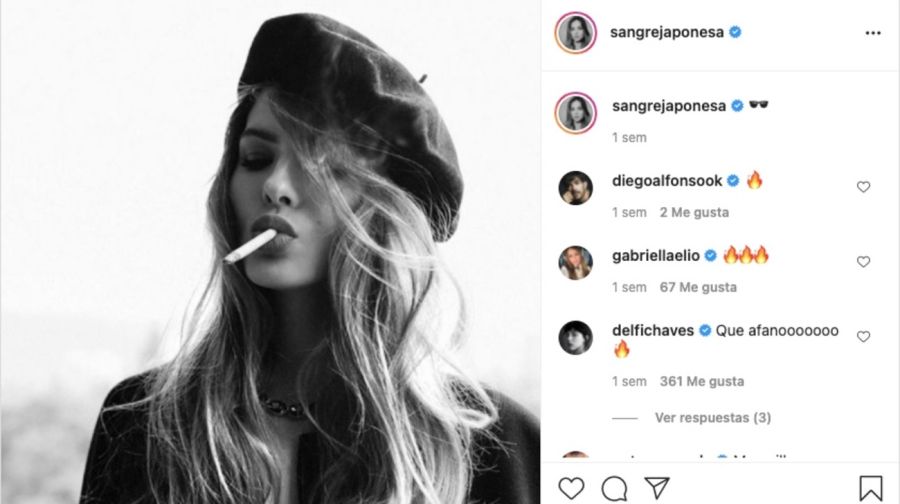 La China Suárez compartió una foto fumando y sin corpiño que revolucionó las redes 