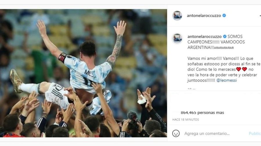 Mensaje Antonela Roccuzzo a Lio Messi