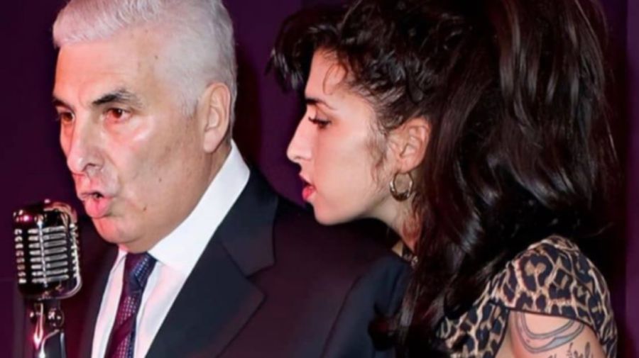 Amy con su padre Mitch Winehouse