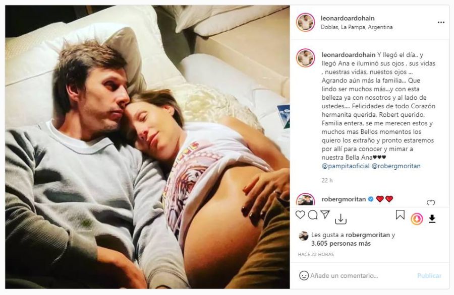 Las palabras del hermano de Pampita tras el nacimiento de su sobrina Ana García Moritán