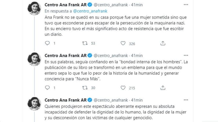 Descargo Centro Ana Frank contra Showmatch y Marcelo Tinelli