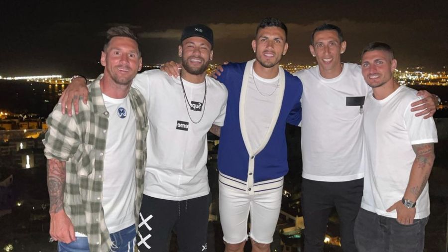 Messi, Paredes, Di Maria, Verrati y Neymar
