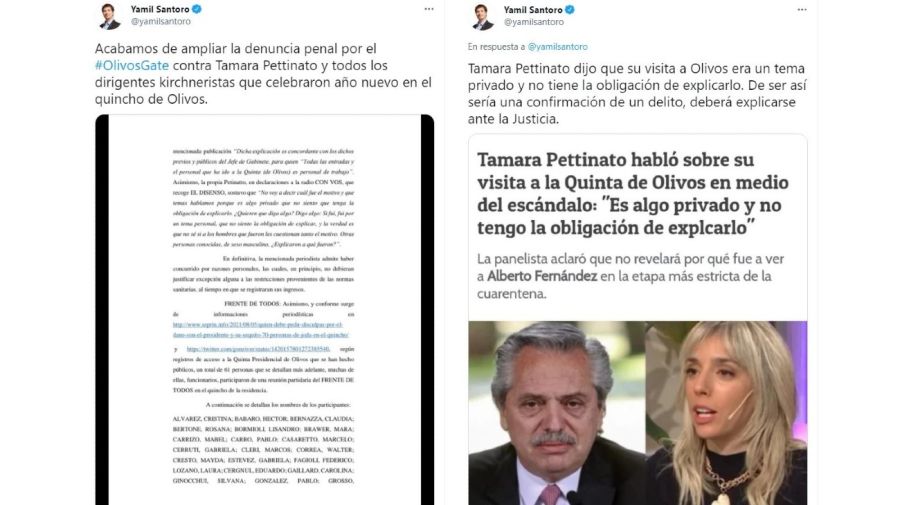 Denuncia contra Tamara Pettinato