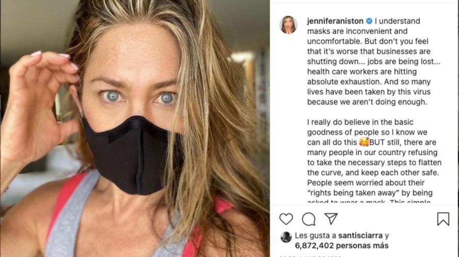Jennifer Aniston cortó relación con quienes se niegan a recibir la vacuna contra el coronavirus 