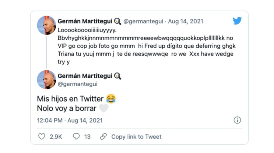 La travesura de los hijos de Germán Martitegui en Twitter 