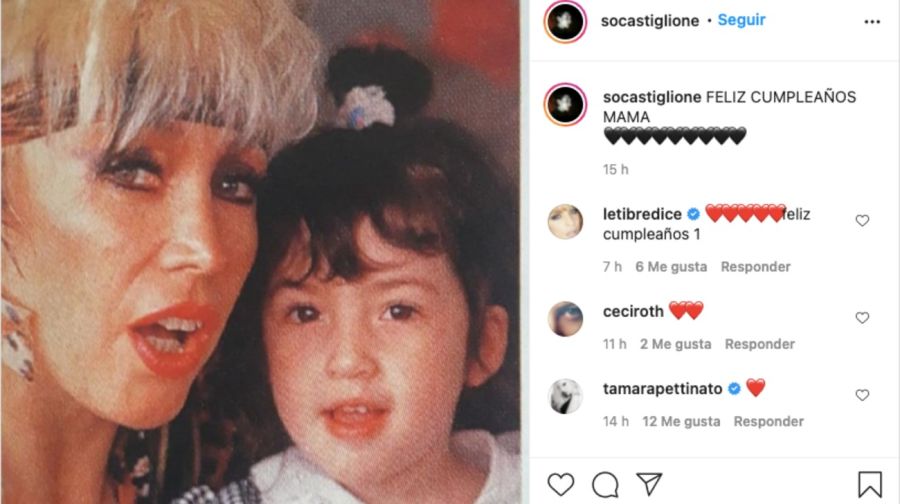 La foto que emocionó a Moria Casán en el día de su cumpleaños 