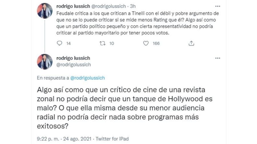 Rodrigo Lussich contra Marcela Feudale