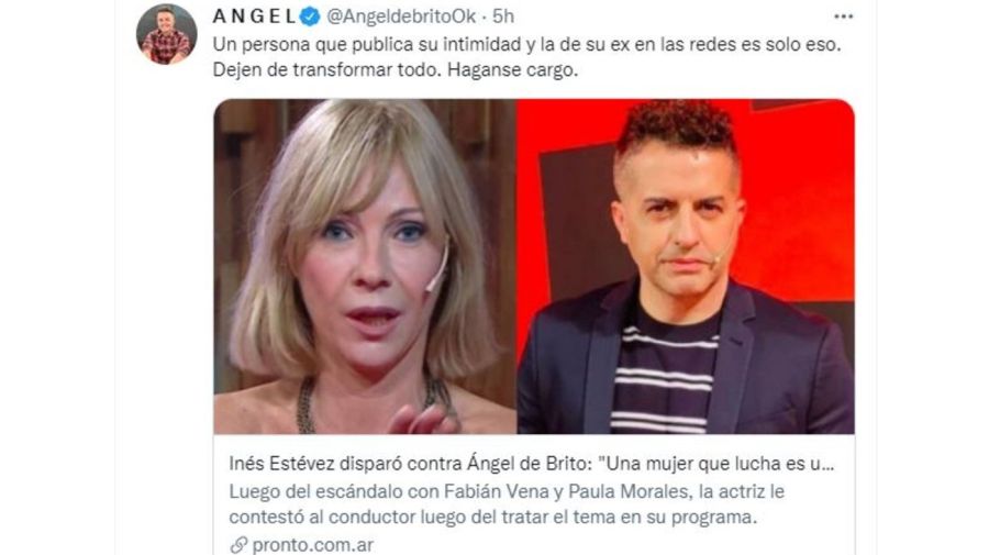 Respuesta Angel de Brito a Ines Estevez