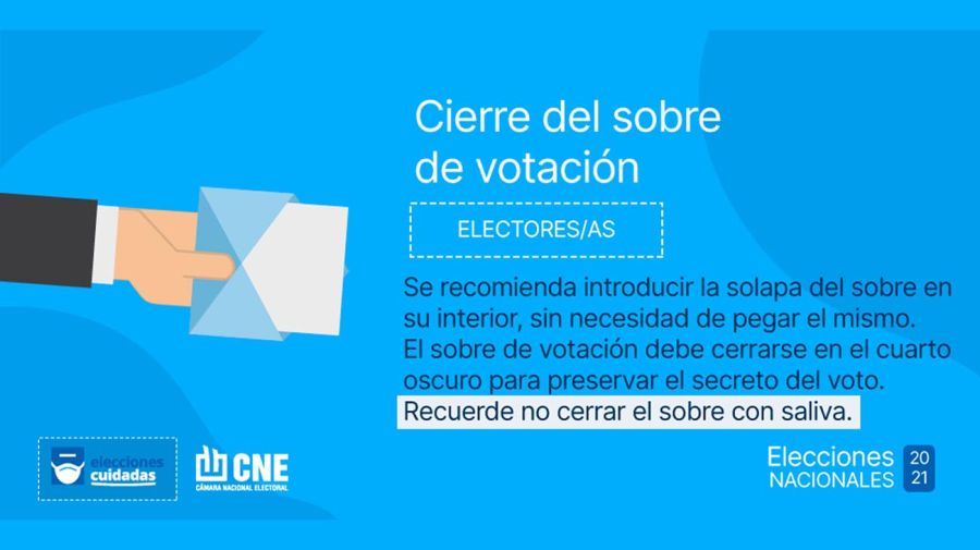 PASO 2021 | La CNE difundió recomendaciones sobre cómo cerrar el sobre de  votación | Perfil