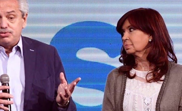 Cristina Kirchner y el presidente Alberto Fernández